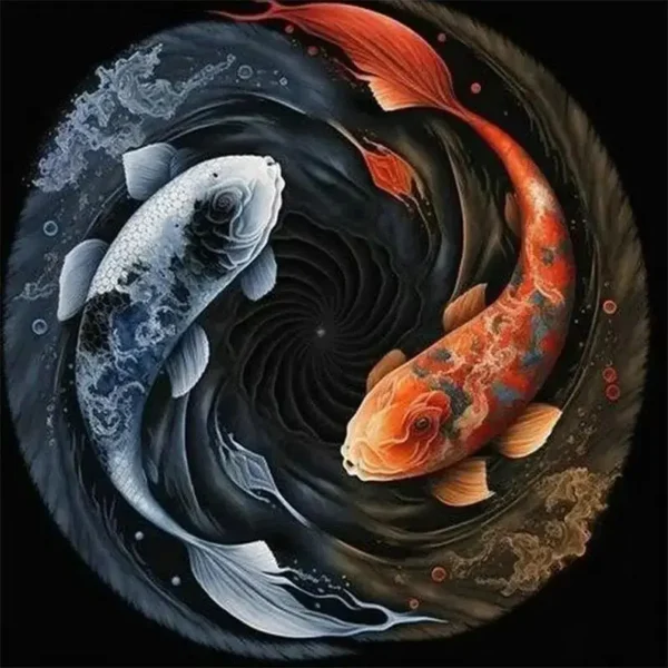 Poster Carpe Koï Yin Yang YOKO ZEN