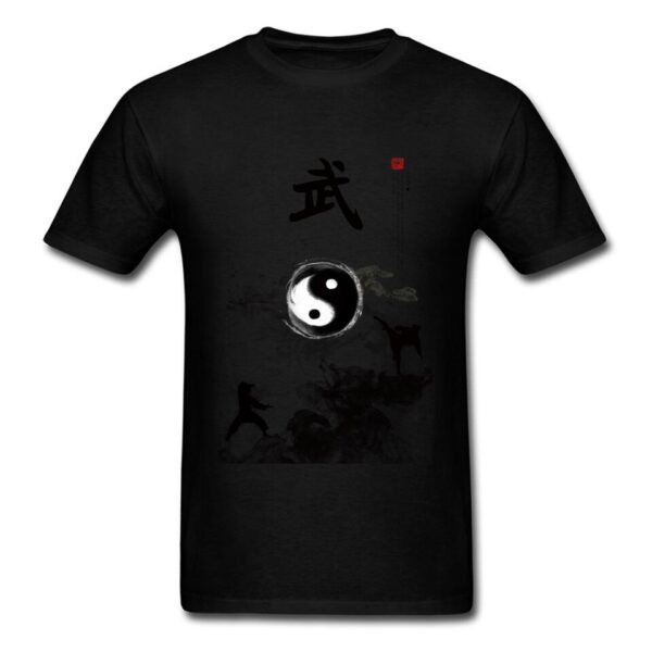 T-Shirt homme Yin Yang Kung Fu en coton – Image 2