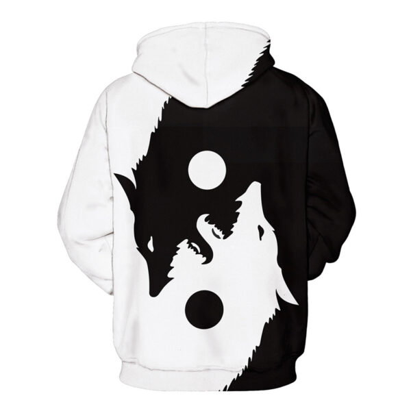 Sweat à capuche Tai Chi  Loup Yin Yang – Image 2