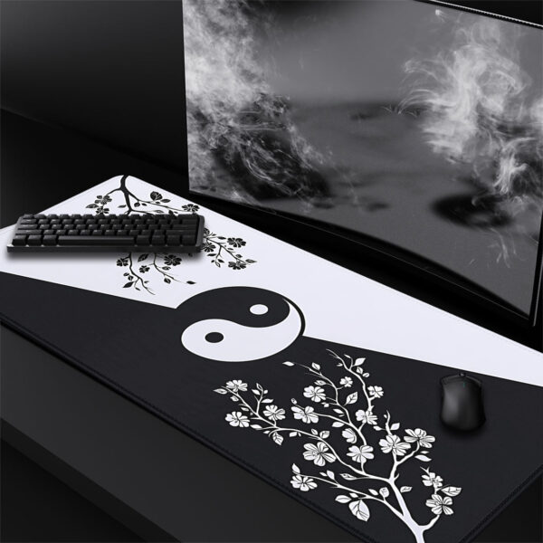 Tapis de souris XL Gamer avec design Yin Yang, exclusivité boutique YOKOZEN