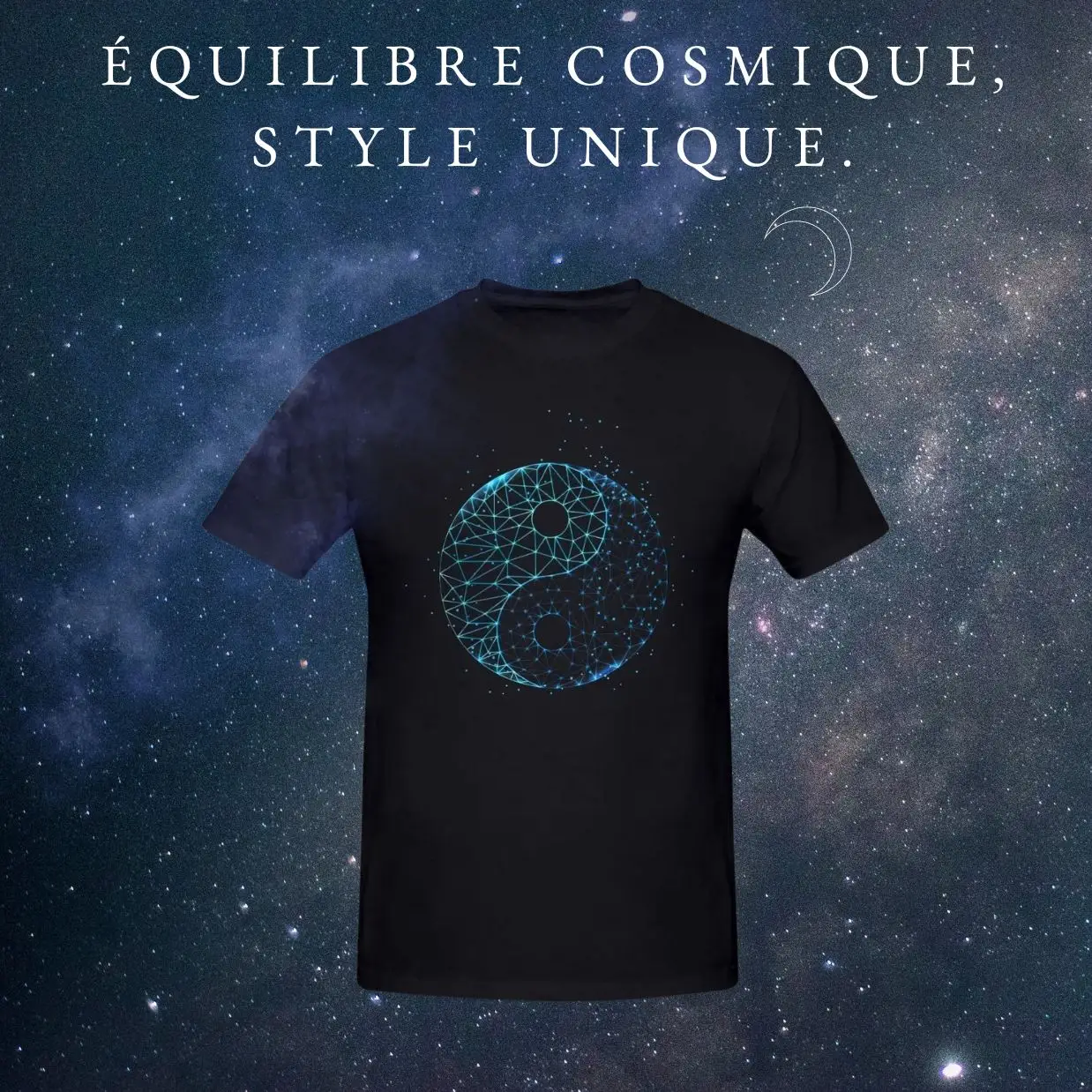 Dans la douce lueur de la Voie lactée, notre T-shirt Galaxie Yin Yang brille comme un symbole de l'harmonie universelle. Inspiré par les mystères infinis de l'espace, ce T-shirt capture l'équilibre entre les forces opposées, fusionnant le cosmos et la terre dans un design saisissant. Portez-le et laissez-vous emporter par les étoiles, en harmonie avec l'univers qui vous entoure