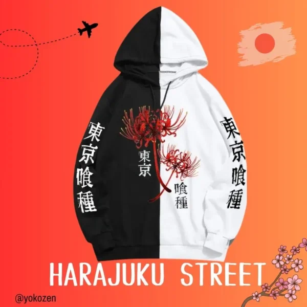 Plongez dans l'univers vibrant du Japon avec notre Sweat à Capuche Harajuku tendance. Un mélange audacieux de couleurs, de motifs et de style urbain. Affirmez votre individualité, portez la mode qui parle le langage des rues. Bienvenue dans le monde effervescent du Harajuku chic