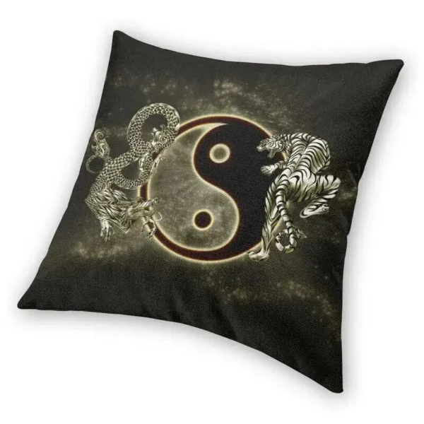 Taie d'oreiller Dragon Tigre Yin Yang – Image 2