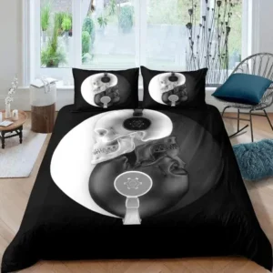 Transformez votre espace de sommeil en un sanctuaire d'équilibre avec notre Housse de Couette Crâne Yin Yang. Le motif captivant du crâne Yin Yang évoque la dualité harmonieuse, créant une atmosphère paisible. Découvrez le confort et l'harmonie dès aujourd'hui.