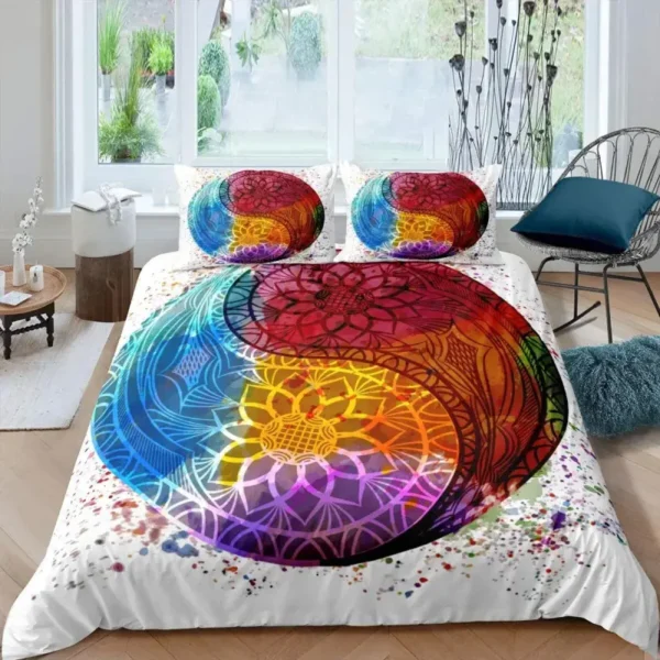 Transformez votre chambre en un paradis de détente avec notre Housse de Couette Fantaisie Yin Yang Blanche. Le symbole Yin Yang se marie à la pureté du blanc pour une ambiance apaisante. Découvrez l'équilibre dans le confort et le style