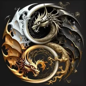 Imposez l'équilibre et la puissance avec notre superbe poster représentant deux dragons majestueux dans un yin yang tourbillonnant. Ce symbole d'harmonie et de dualité incarne la force et l'équilibre. Ajoutez une touche mystique à votre espace avec ce magnifique poster