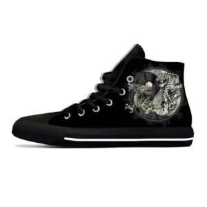 Impressionnantes et équilibrées, ces baskets Yin Yang avec un dragon et un tigre incarnent la force, la grâce et l'harmonie. Le design audacieux de ces chaussures allie la puissance du dragon à la férocité du tigre dans un équilibre parfait. Portez ces baskets pour affirmer votre énergie intérieure et votre style unique.