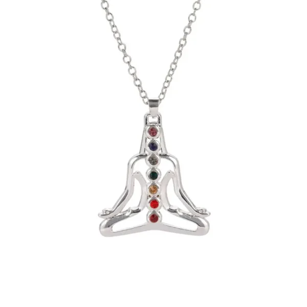 Illuminez votre chemin intérieur avec ce magnifique Pendentif Chakras en Équilibre. Ses couleurs vibrantes et ses cristaux scintillants captivent l'essence de l'harmonie énergétique. Portez-le fièrement pour vous reconnecter à vos centres d'énergie et atteindre un état de paix intérieure. Laissez la magie des chakras vous guider vers l'équilibre et la sérénité.