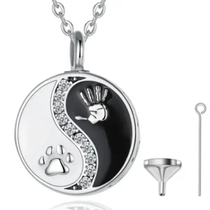 Pendentif de Crémation pour Animaux Yin Yang : Un hommage discret et significatif pour garder vos amis à quatre pattes toujours près de vous