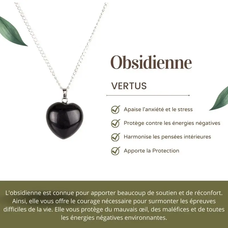 Découvrez la beauté mystique du Pendentif Cœur Obsidienne Nocturne, une pièce d'élégance intemporelle qui capture l'essence de la nuit étoilée. Cette obsidienne lustrée, sombre comme le ciel nocturne, est taillée en forme de cœur, symbolisant l'amour et la protection. Laissez-vous envoûter par son charme envoûtant et sa profondeur mystérieuse. Portez ce bijou pour ajouter une touche de mystère à votre style, ou offrez-le en signe d'affection sincère à quelqu'un de spécial.