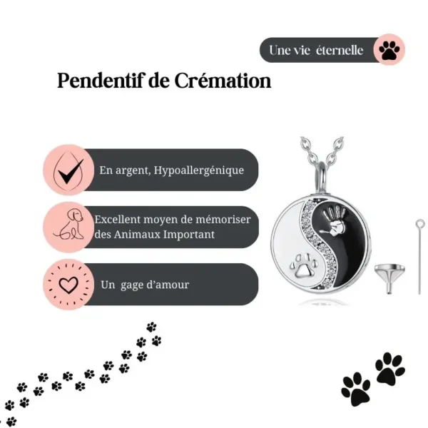 une image montrant les différents avantages d'avoir un pendentif de crémation pour animaux