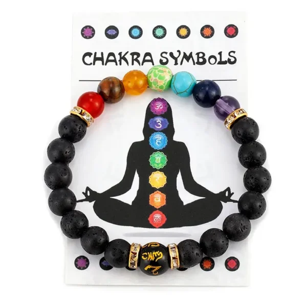 Plongez dans l'harmonie avec notre Bracelet Équilibrant 7 Chakras. Chaque pierre soigneusement sélectionnée diffuse des énergies positives pour vous accompagner tout au long de votre journée. Portez cet éclat multicolore et ressentez l'équilibre subtil qui émane de chaque perle, créant une expérience unique pour apaiser l'esprit et élever l'âme