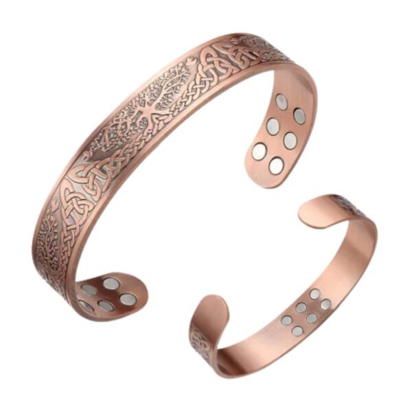 Bracelet en Cuivre YOKO ZEN 99% avec Aimants Néodyme – Bijou unisexe réglable, favorisant la circulation et le bien-être